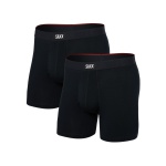 SAXX Bokserki Vibe Xtra Soft Comfort Boxer Brief Fly czarny/czarny męskie - 2 sztuki